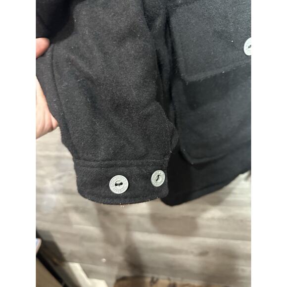 Vtg Marlboro Jacket Medium Red/Black Reversible Barn Wool Heavyweight Pockets - Picture 6 of 14